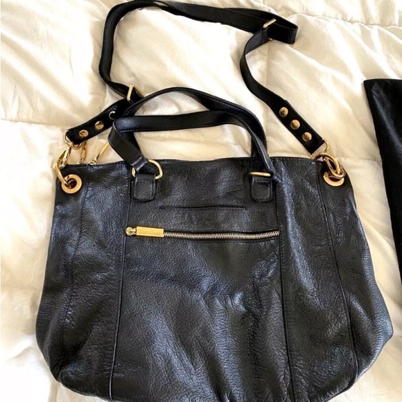 Hammitt Los Angeles Daniel Large Black Bag Purse w Gold Hardware Shoulder Strap - Picture 2 of 9